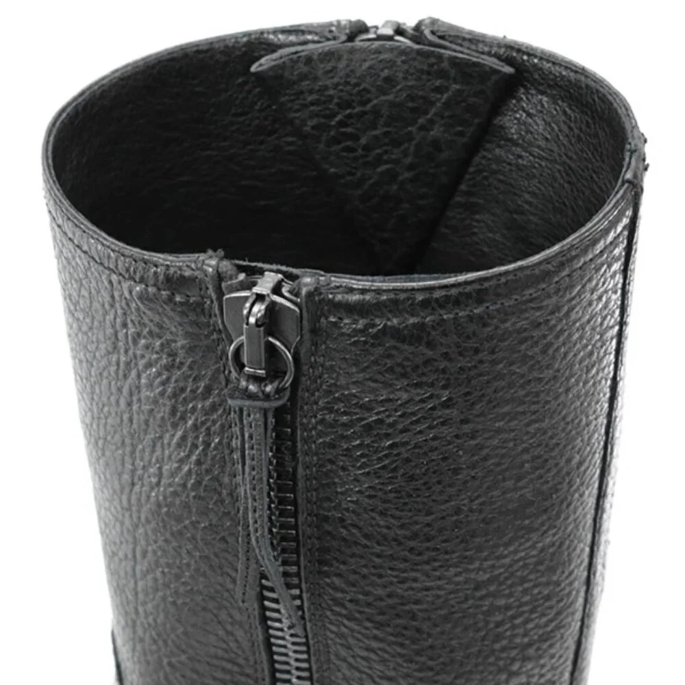 Miu Miu Black Calzature Bisonte Nero Boots 35 - Picture 3 of 15
